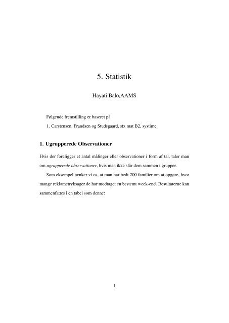 5. Statistik