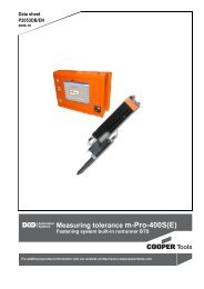 Measuring tolerance m-Pro-400S(E) - Apex Tool Group