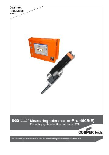 Measuring tolerance m-Pro-400S(E) - Apex Tool Group