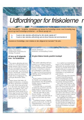 Udfordringer for friskolerne n - Friskolebladet