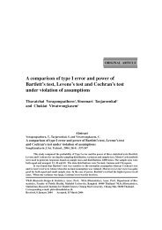 A comparison of type I error and power of Bartlett's test, Levene's test ...