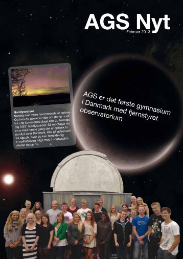 AGS er det første gymnasium i Danmark med fjernstyret observatorium