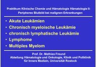 Ausführliche Folien - Hämatologie und Onkologie Rostock