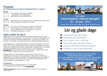 Brochure til sommerhøjskole 2012 - Jyderup-Holmstrup Pastorat