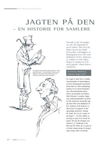 Læs artikel om Søren Kierkegaard - Bruun Rasmussen