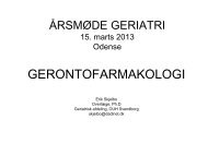 Gerontofarmakologi - Erik Skjelbye - Dansk Selskab For Geriatri