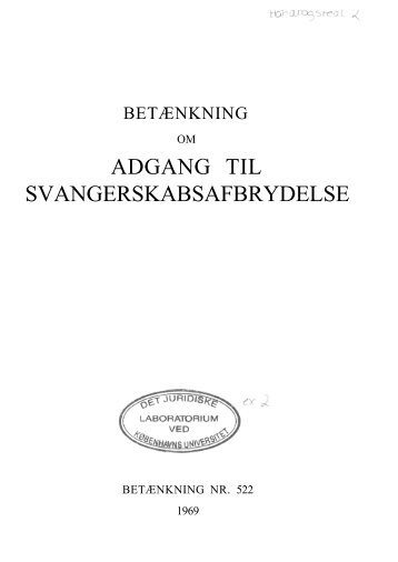 ADGANG TIL SVANGERSKABSAFBRYDELSE