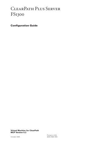 FS1300 Configuration Guide - Public Support Login - Unisys