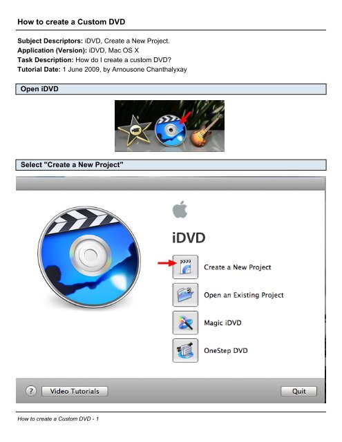 How to create a Custom DVD
