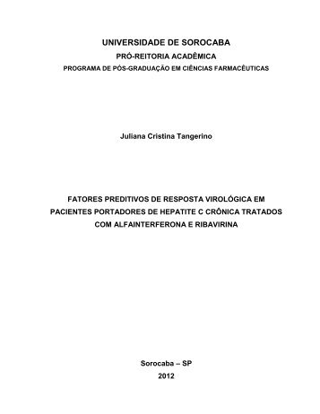 fatores preditivos de resposta viriológicas em pacientes portadores ...