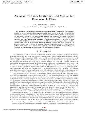 An Adaptive Shock-Capturing HDG Method for Compressible Flows