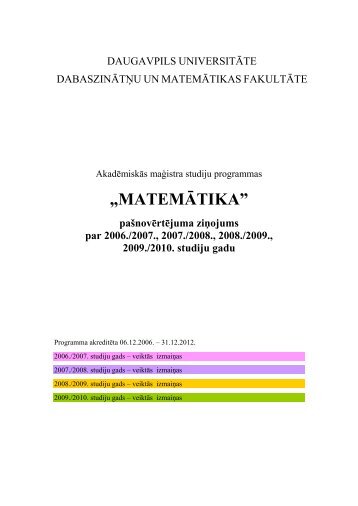 Bakalaura studiju programmas - Daugavpils Universitāte