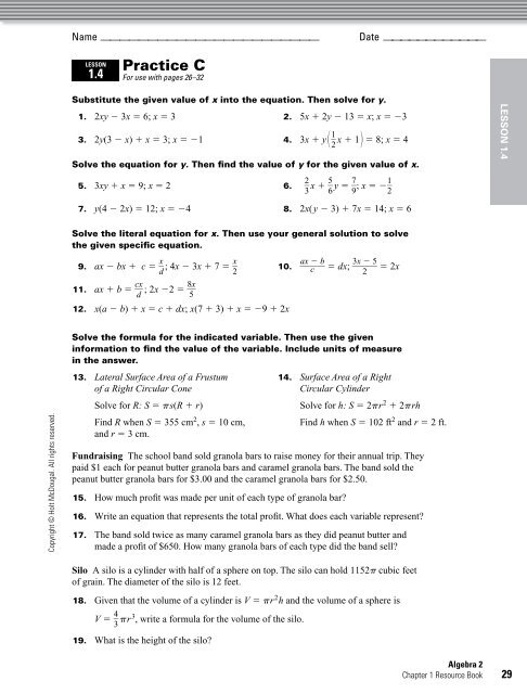 Practice C Mathnmind