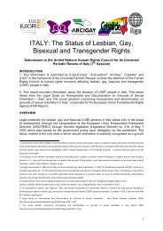 ITALY: The Status of Lesbian, Gay, Bisexual and - Universal ...