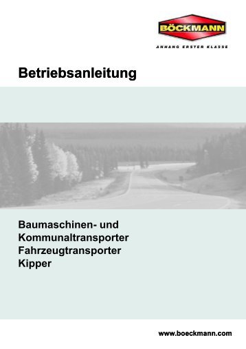 Betriebsanleitung Betriebsanleitung