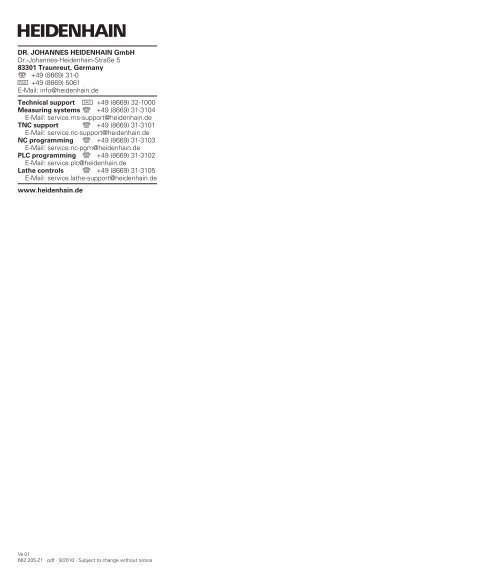 II ? 2 - heidenhain - DR. JOHANNES HEIDENHAIN GmbH