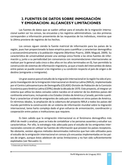 Perfil Migratorio de Uruguay - IOM Publications