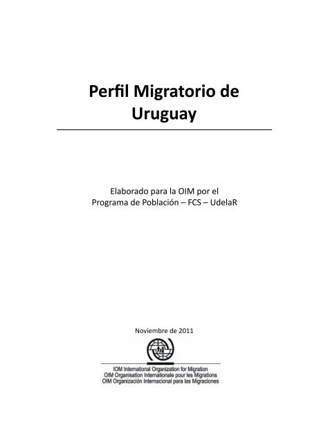 Perfil Migratorio de Uruguay - IOM Publications