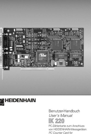 IK 220 - heidenhain - DR. JOHANNES HEIDENHAIN GmbH