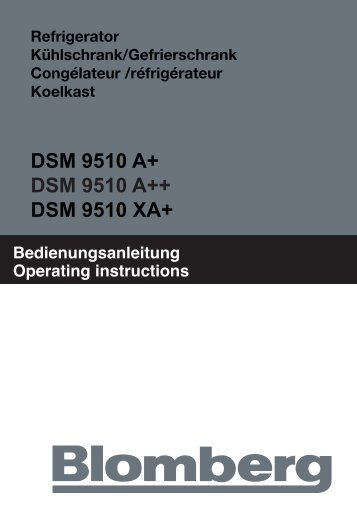 DSM 9510 A+ DSM 9510 A++ DSM 9510 XA+ - Blomberg