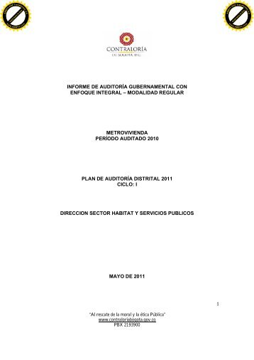 Informe METROVIVIENDA.pdf - Contraloria