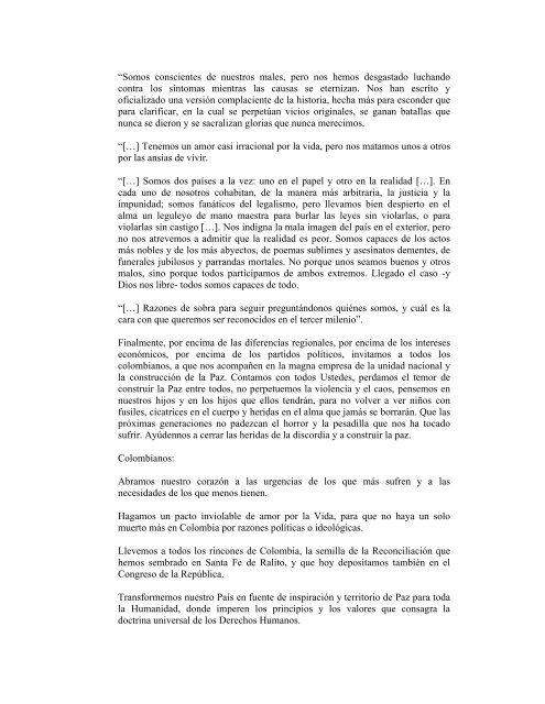 ANEXO 10. Discurso del Comandante Salvatore Mancuso ante el ...