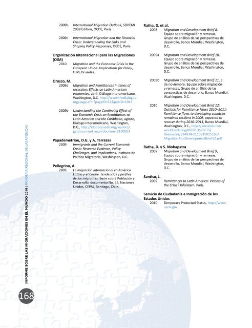 informe sobre las migraciones en el mundo 2010 - IOM Publications