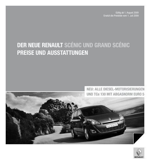 DER NEUE RENaUlt SCéNIC UND GRaND SCéNIC PREISE UND ...