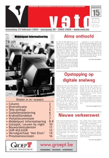 Alma onthoofd Opstopping op digitale snelweg ... - archief van Veto