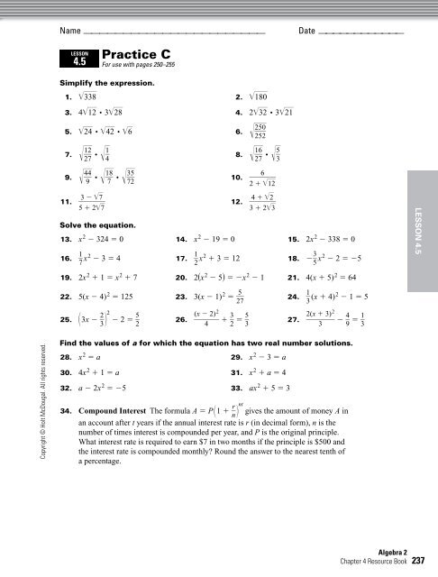 Practice C Mathnmind