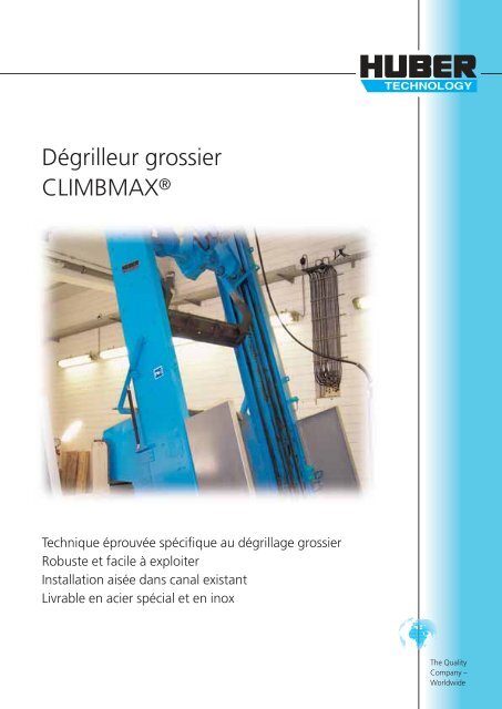 Dégrilleur grossier CLIMBMAX® - francais - Picatech Huber AG