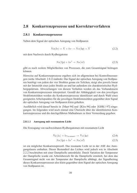 Direkte Beobachtung von atomaren und molekularen Stoßpaaren