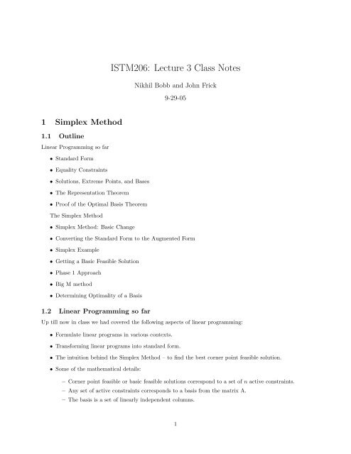 Algebraic Simplex Method