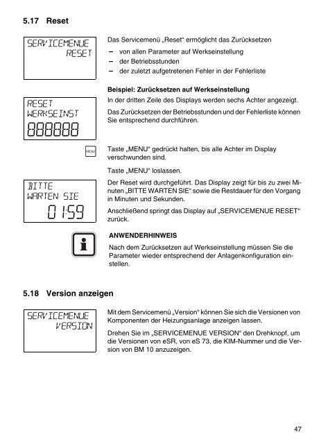 Montage- und Inbetriebnahmeanweisung Bedienungsanleitung