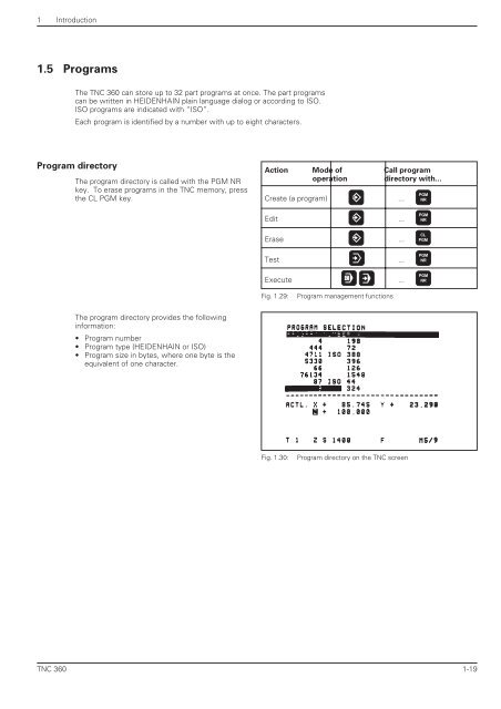 User's Manual ISO TNC 360 (260020xx, 280490xx) - heidenhain