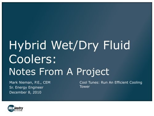 Hybrid Wet/Dry Fluid Coolers - Resource Venture