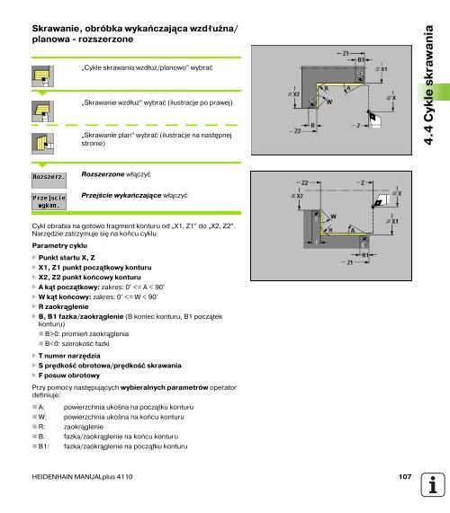 4.5 Cykle toczenia poprzecznego - heidenhain