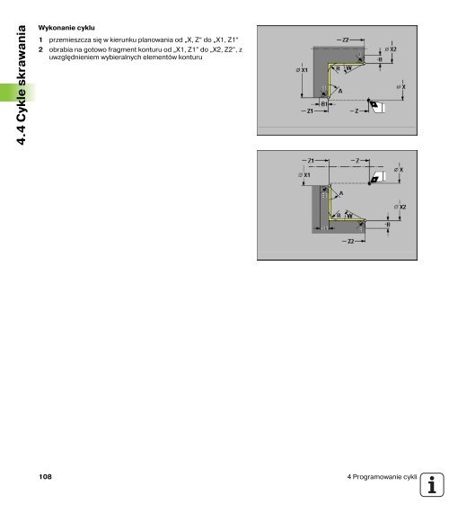 4.5 Cykle toczenia poprzecznego - heidenhain