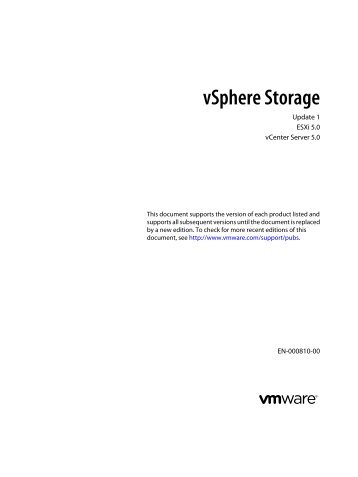 vSphere Storage - ESXi 5.0 - Documentation - VMware