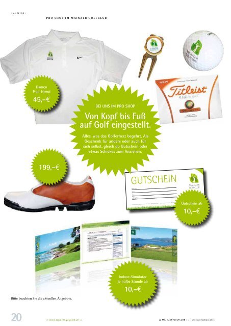 JAHRESVORSCHAU 2013 - Mainzer Golfclub