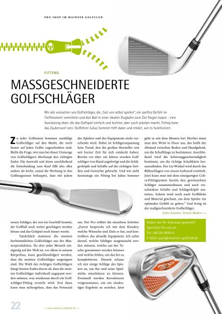 JAHRESVORSCHAU 2013 - Mainzer Golfclub