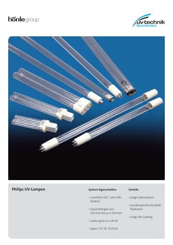 Philips UV-Lampen - UV-Technik Speziallampen GmbH