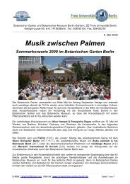 Musik zwischen Palmen - Botanischer Garten und Botanisches ...