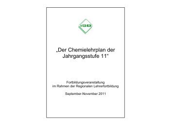 Der Chemie-Lehrplan der Jahrgangsstufe 11 - ISB - Bayern