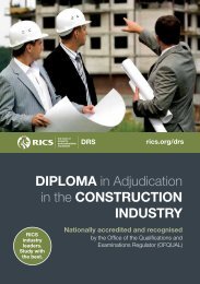 Diploma in Adjudication in the ConstruCtion inDustry - RICS