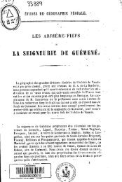 la seigneurie de guémené