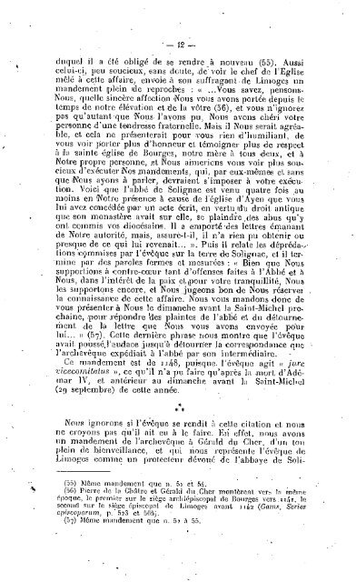 Un conflit ecclesiastique et feodal au XIIe siecle