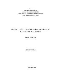 dįvānu lu at 't-türk'te geçen 'oğuzca' - Ankara Üniversitesi Açık Erişim ...