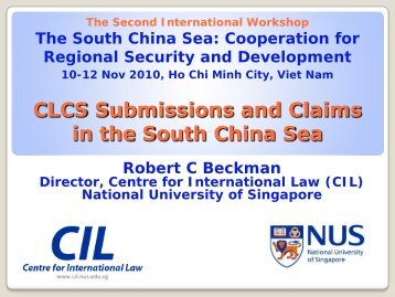 CLCS Submissions and Claims in the South China - Centre for ...