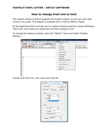 Change unit system in ArtCut.pdf
